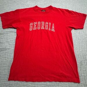 Vintage L University Of Georgia Bulldogs Football Single Stitch Shirt Men’s 90’s
